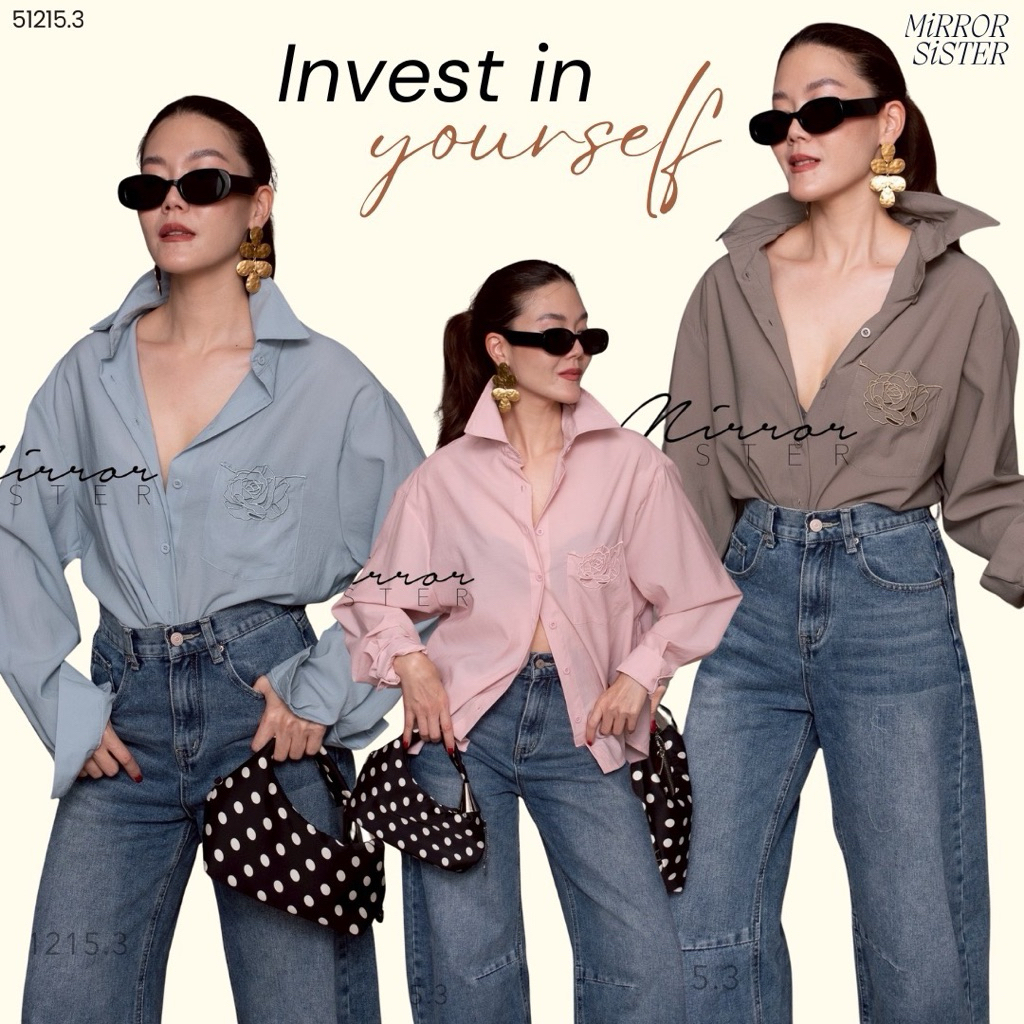 🌈🌿🌸🌺🌼🩶🩷🤎•• ViNiViLLA ROSE EMBRoiDERy SHiRT••