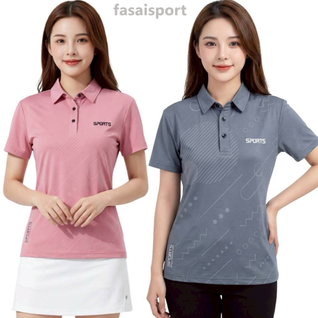 sportsเสื้อโปโลทรงผู้หญิง ทรงเข้ารูป ดีไซน์คลาสสิค ทันสมัย
