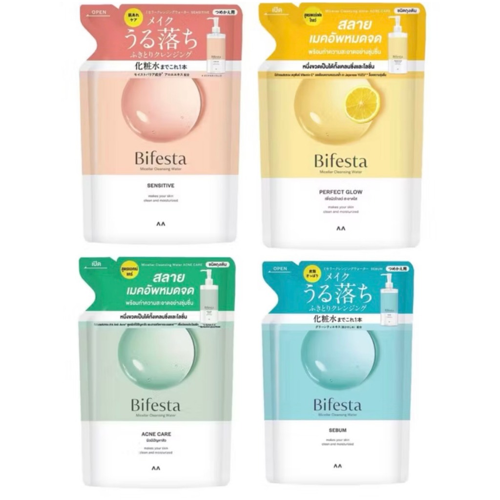 360 ml. ผลิต 01/25 Bifesta แบบถุงเติม Micellar Cleansing Water บิเฟสต้า คลีนซิ่ง