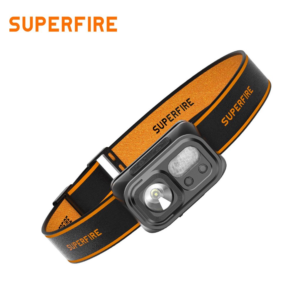 SUPERFIRE HL23 ไฟหน้ากันน้ํา LED แรงสว่างสูง ไฟหัวแถวไกล ไฟขาวและไฟแดง รีชาร์จได้