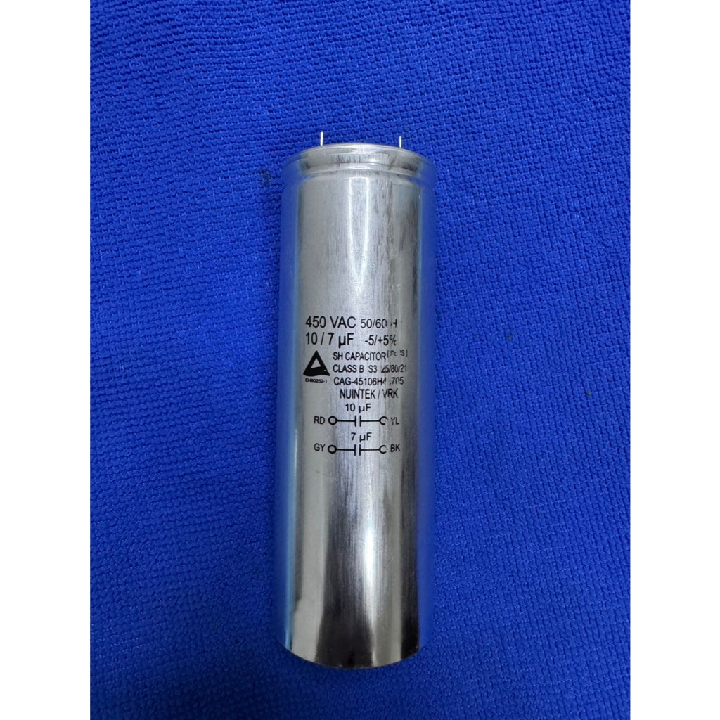 คาปาซิเตอร์เครื่องซักผ้า 10/7uF 450VAC 50/60 Hz แคปรันมอเตอร์ (แท้)  อะไหล่เครื่องซักผ้า ราคา ถูกที่สุด ดีลบีเคเค แกลเลอรีภาพที่ 3