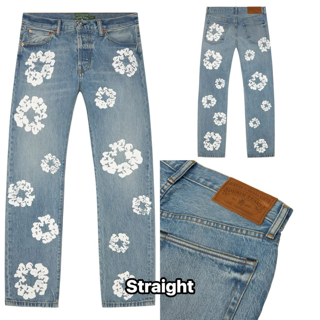 กางเกง DENIM TEARS FW25  Cotton Wreath Denim Pant Light Wash ของแท้ 100% พร้อมส่ง