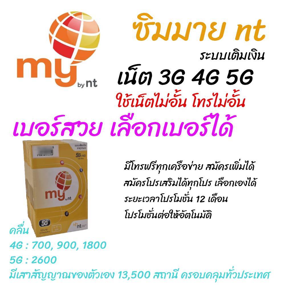 ์(No.6) ซิมมาย เดือนละ100 เลือกเบอร์ได้ เน็ตไม่อั้น โทรฟรี24ชม. ระบบเติมเงิน