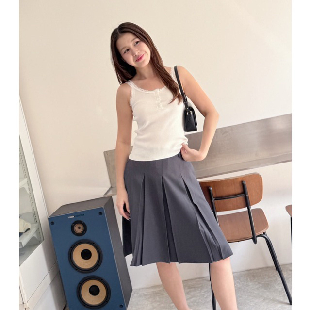 !NEW EMILYYY Y2K SKIRT! กระโปรงสไตล์ Y2K ดีเทลจีบรอบตัว ซิปหลัง* ลุคเกาหลีเกาจัยย รูปที่ 4