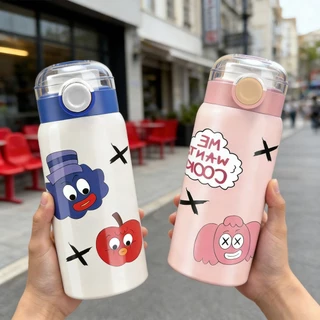PANDA แก้วสแตนเลส 500ml สแตนเลส316 แก้วน้ำลายการ์ตูน เหมาะสำหรับเด็ก