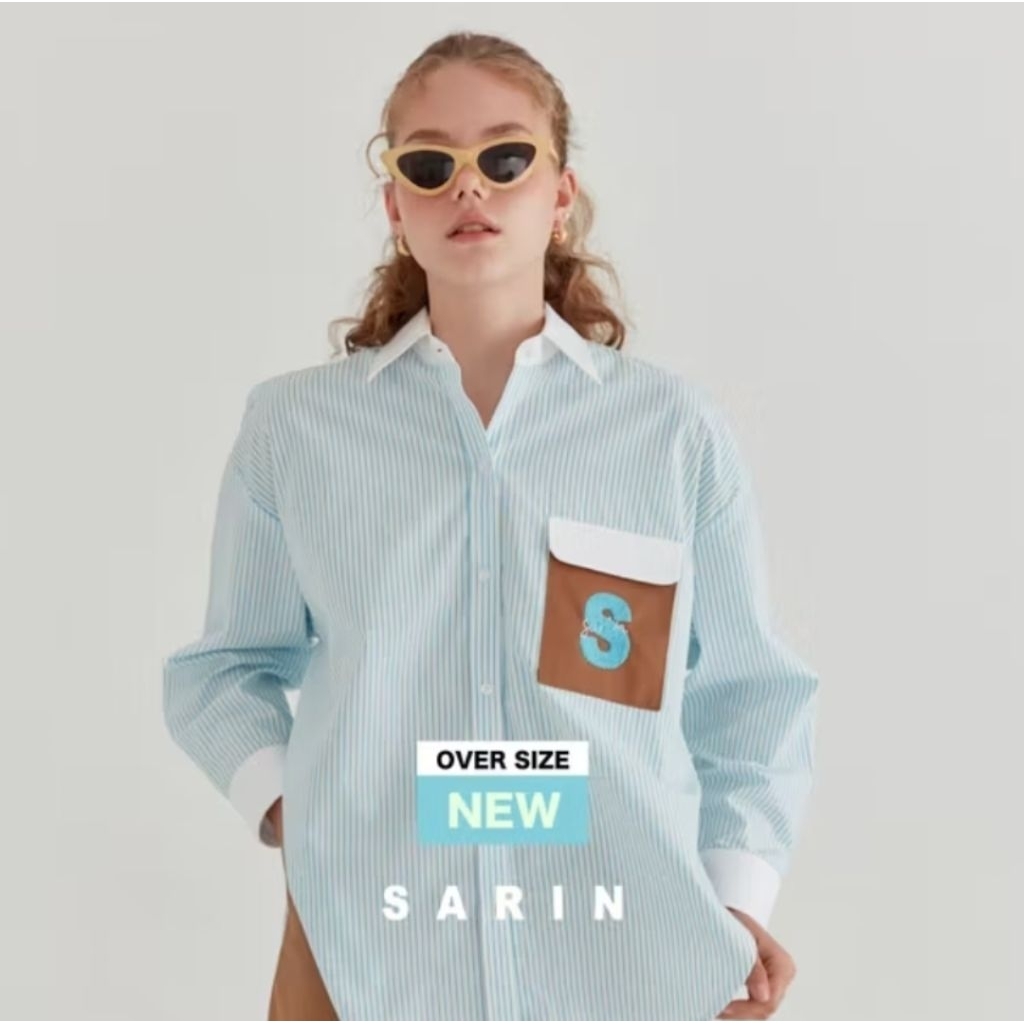 Sarin PuiPui Pinstripe Shirt เสื้อเชิ้ต(f)