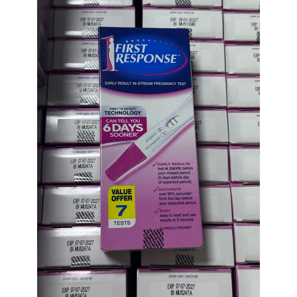 (มีส่งทันที ส่งของทุกวัน)ที่ตรวจครรภ์ first response 1กล่อง (7เทส) exp.2027