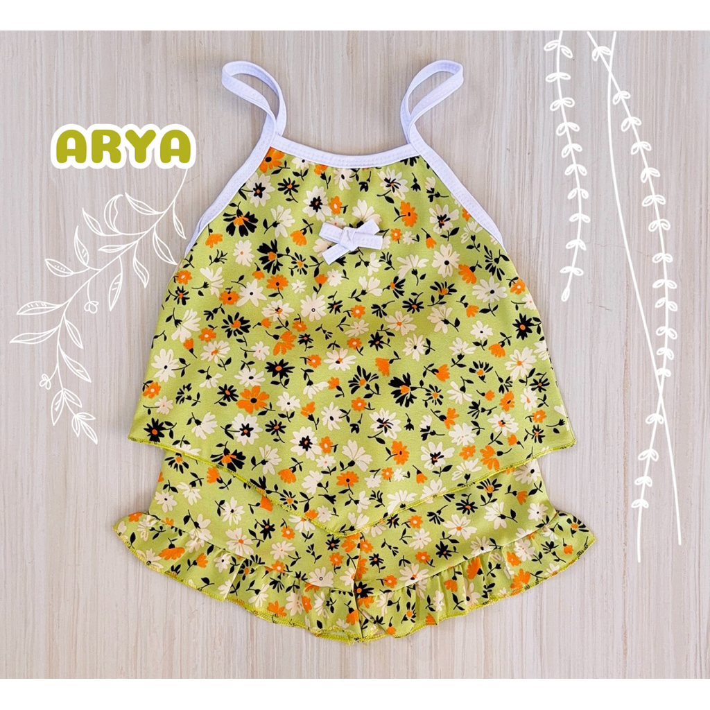 ชุดลายดอกเด็ก (รหัสFA27) ชุดสงกรานต์ เสื้อสายเดี่ยว+กางเกง 5-18 เดือน น้ำหนัก5-10กิโล ใส่สวยน่ารัก “พร้อมส่งจากไทย ” ราคา ถูกที่สุด ดีลบีเคเค แกลเลอรีภาพที่ 4