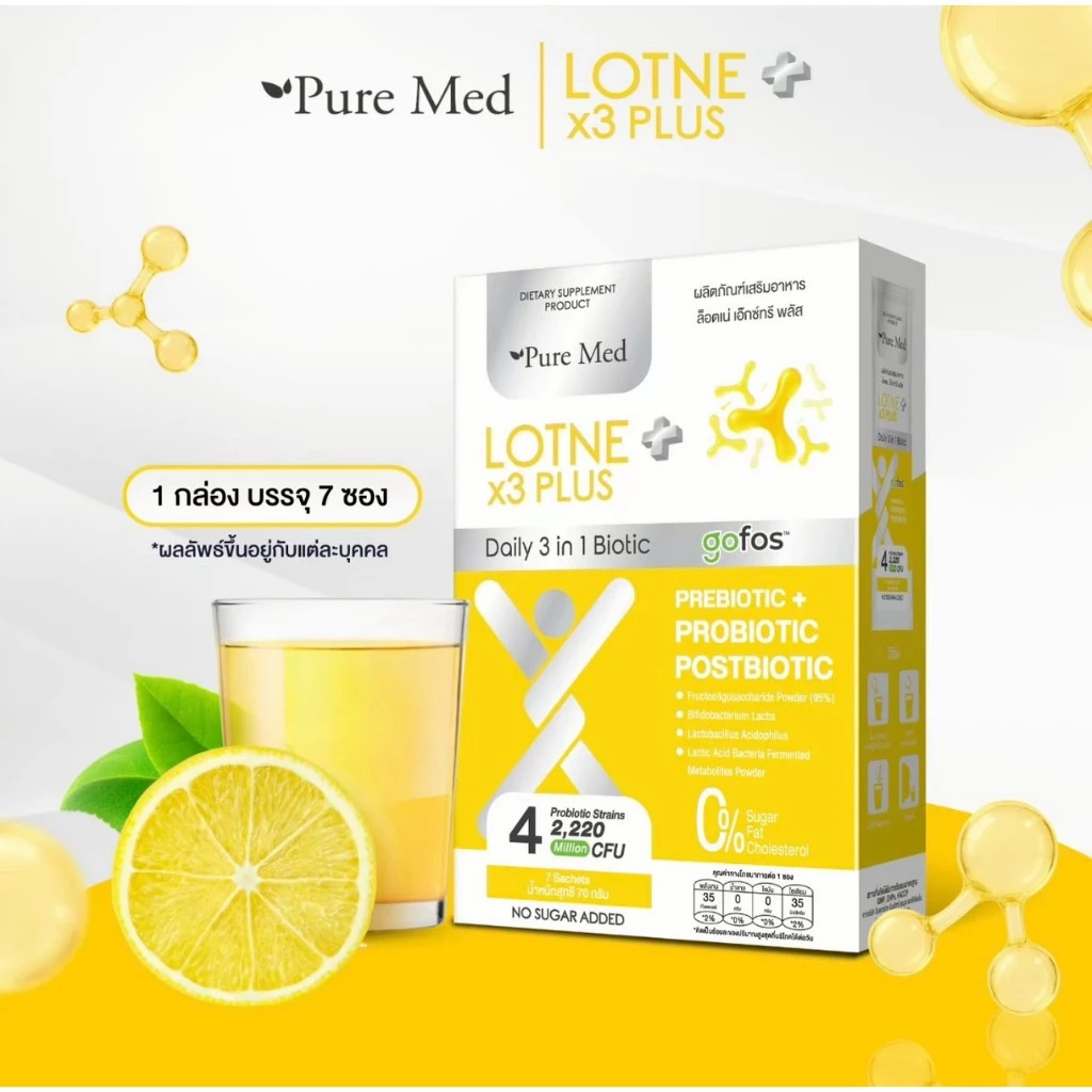 [**สูตรใหม่ล่าสุด ปี 2026] LOTNE PLUS 1 กล่องมี 7 ซอง ล็อตเน่ ฮันนี่เลม่อน x 1กล่อง