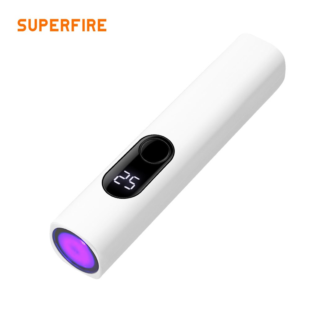 ไฟ UV สำหรับเล็บเจล SUPERFIRE S6 แบบพกพา 3W ไฟ LED อบแห้งเล็บแบบไร้สาย USB รีชาร์จได้ เครื่องอบเล็บพกพา