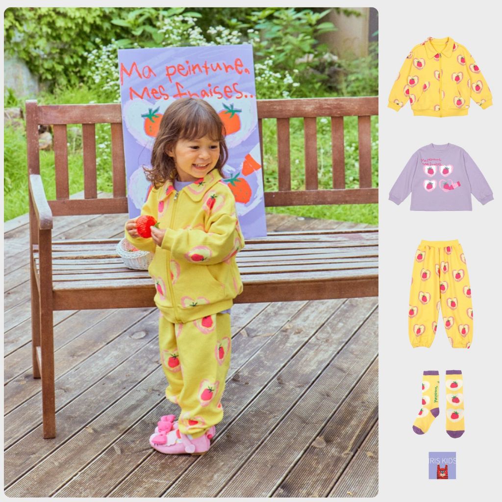 【พร้อมส่ง】「สินค้าลิขสิทธิ์แท้」IRIS KIDS Bebe series IKJ33036 sweet strawberry เสื้อผ้าเด็กสไตส์เกาหล