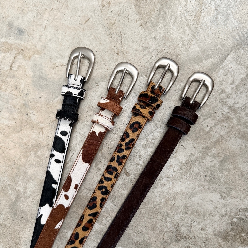 [พร้อมส่ง] WEAR.SOUL #BT139-Leather Belt with Silver Buckle เข็มขัดผู้หญิง