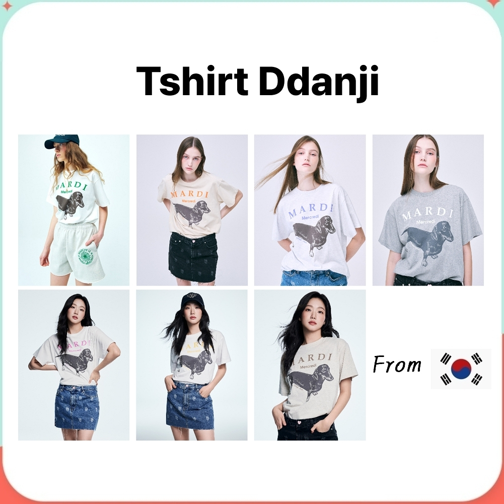Mardi Mercredi Tshirt Ddanji (Light Beige, Ivory Pink, White Tangerine, Grey White, Oatmeal Taupe, Ivory Pink)