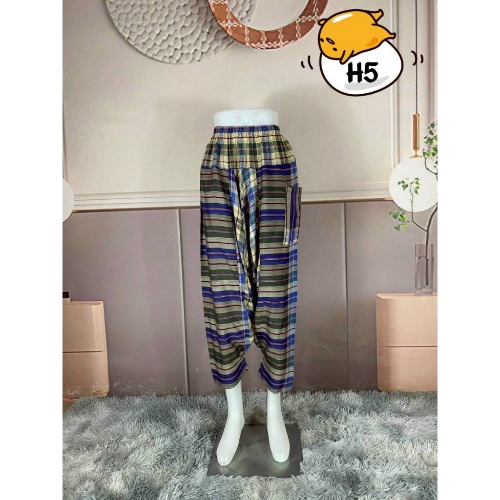 กางเกงผ้าขาวม้าหมักโคลนขาอาลาดินนิ่ม - รูปที่ 2