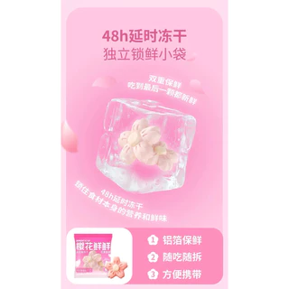 Bright - Sakura Fresh Freeze-Dried อาหารแมวฟรีซดรายมื้อหลักซากุระสดใส รสไก่+แครนเบอร์รี่ 18g (2gx9ซอง)