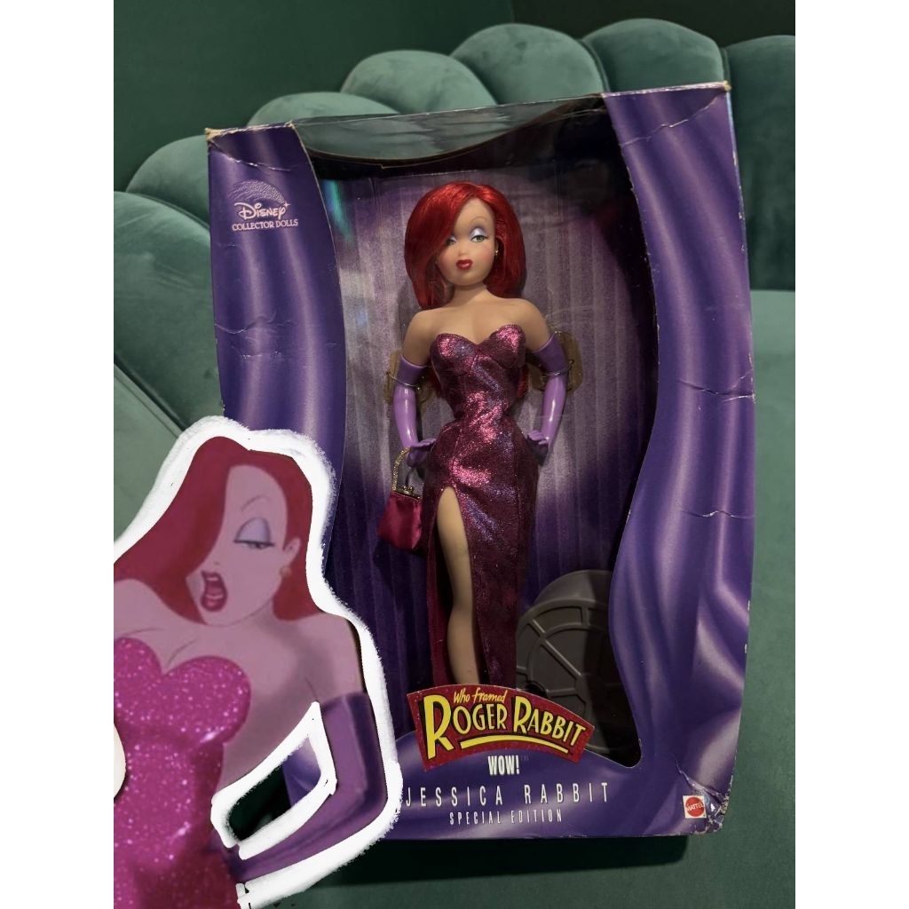 ตุ๊กตา Barbie 1999 Disney Jessica Rabbit Doll Who Framed Roger Rabbit Mattel 23591‼️กล่องไม่สวย Rare