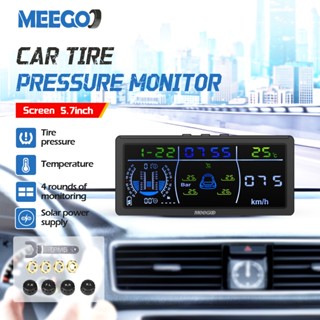 MeeGoo TPMSเครื่องวัดลมยางไร้สาย 5.7 นิ้ว LCD ชาร์จพลังแสงอา…
