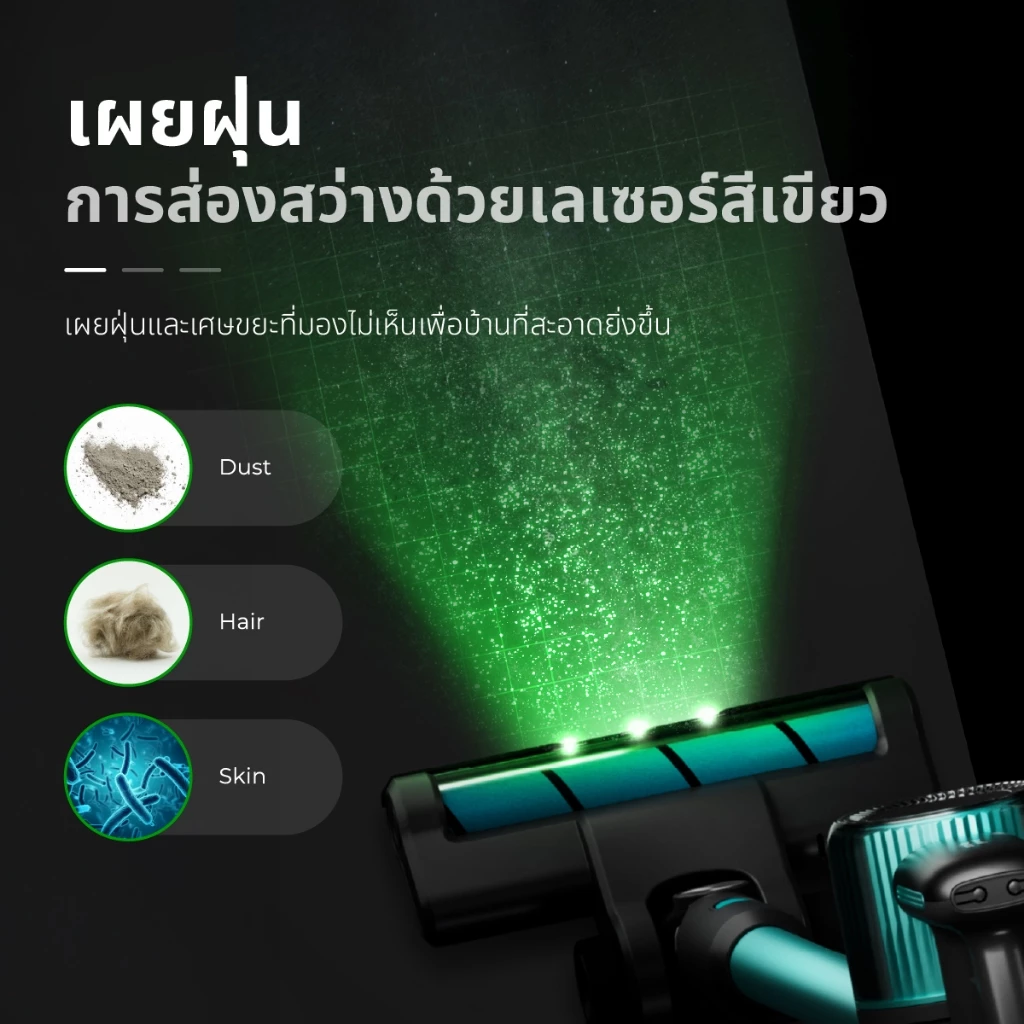 Russell Taylors 28,000 Pa เครื่องดูดฝุ่นไร้สาย Cordless Vacuum Cleaner (BLDC 200วัตต์ HEPA) V2X thumbnail 4