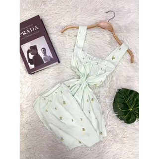 พร้อมส่ง!! ชุดนอนผ้าไหมญี่ปุ่นขาสั้น ผ้านิ่มเย็นสบาย ฟรีไซด์