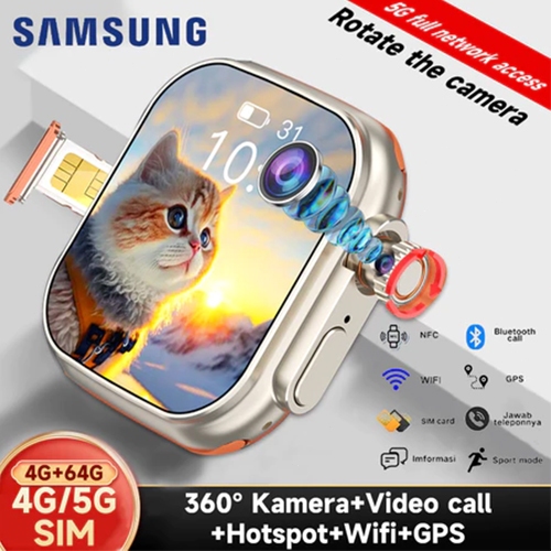 【360° Camera】SIM SmartWatch B31 UltraสามารถรับชมYouTube WiFi Playstoreหน้าจอสัมผัส2.3 นิ้วNFCกันน้ำI