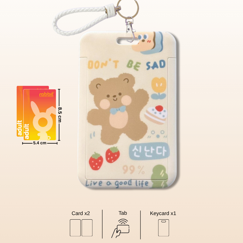 ลายDon't be sadที่ใส่บัตรและคีย์การ์ด ใส่บัตรได้2ใบ