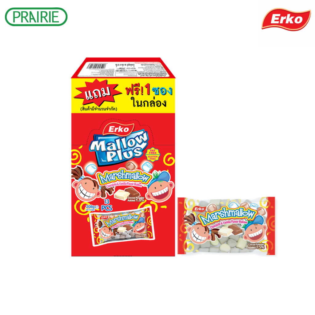 เออโก้ มินิ แมลโลว์ ช็อกโกแลต 16ก. 12+1 / Erko Mini Mallow Chocolate  16g. 12+1
