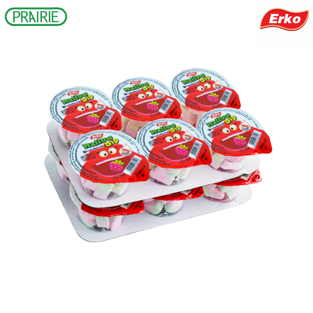 เออโก้ ดิพ แมลโลว์ รสสตรอเบอร์รี่  22ก. / Erko Mallow Strawberry dip with Jam 22g.