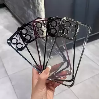 เคสใส กันรอยเลนส์กล้อง สำหรับ Oppo Reno16 Pro Reno16F Reno15 Reno15Pro Max Reno15F เคสขอบสี กันกระแทก หรูหรา