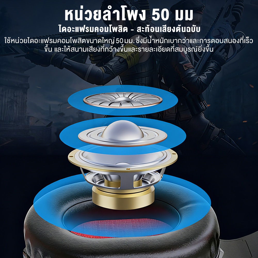 NEXSIP หูฟังเกมมิ่ง ระบบ 7.1 Headset Gaming มีไมโครโฟน ไฟ RGB รอบหูฟัง สำหรับเกมแนว FPS RTS MOB Gaming Headset - รูปที่ 5