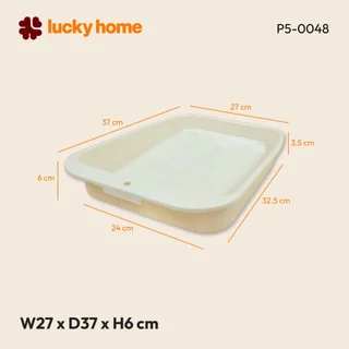 LUCKY HOME กล่องใส่รองเท้าทรงเตี้ย P5-0048 ขนาด : 27(ก) x 37(ย) x 6(ส) cm