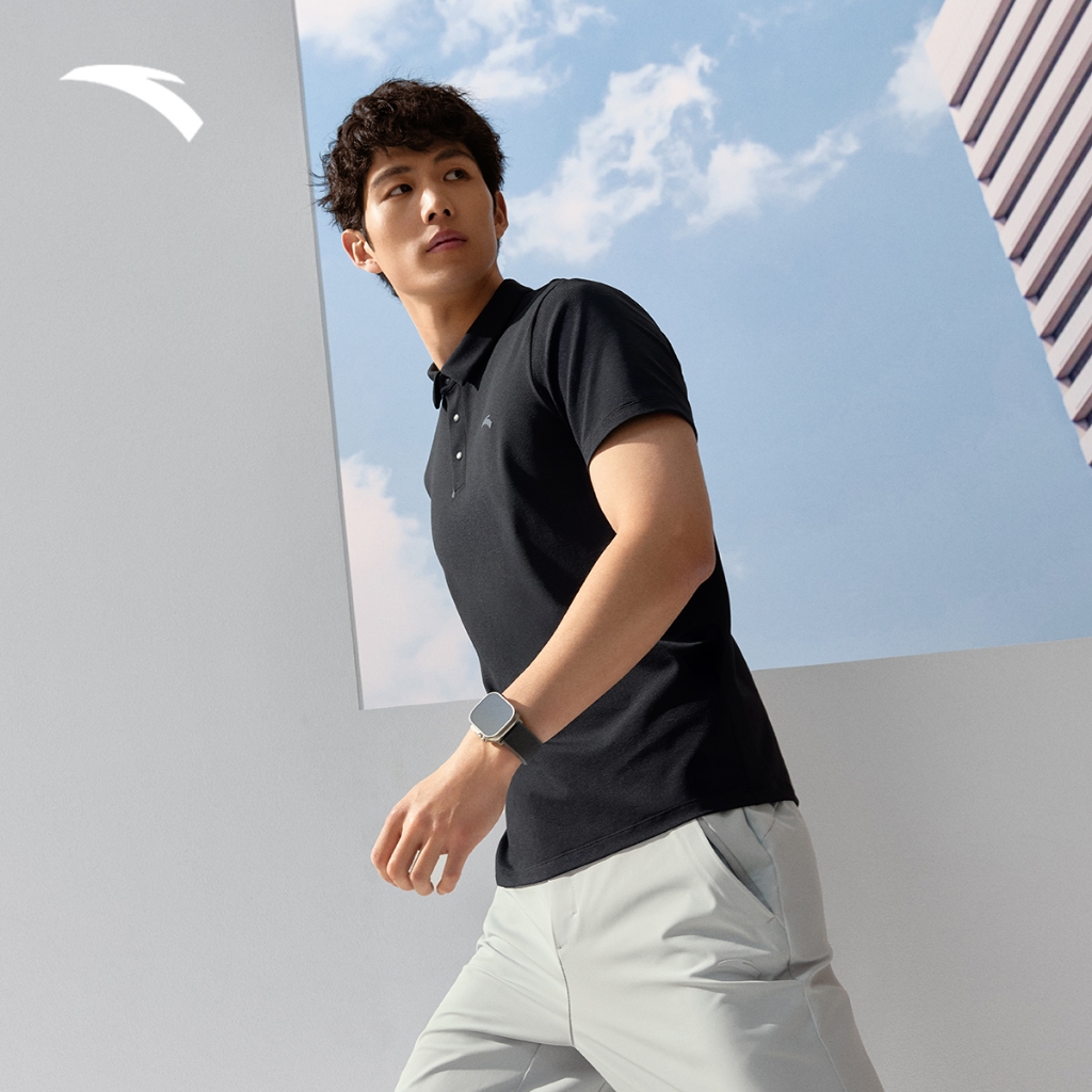 ANTA Men Polo Shirts Dry Fast Breathable Tops 1525E7101 Official Store