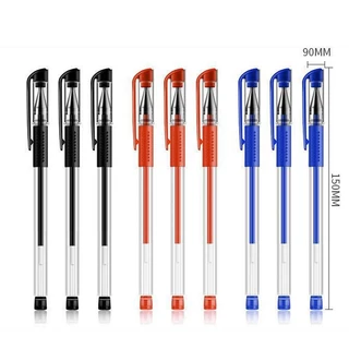แพ็ค 10 ชิ้น ปากกาเจล หัวปกติ/หัวเข็ม 0.5mm สีน้ำเงิน แดง ดำ