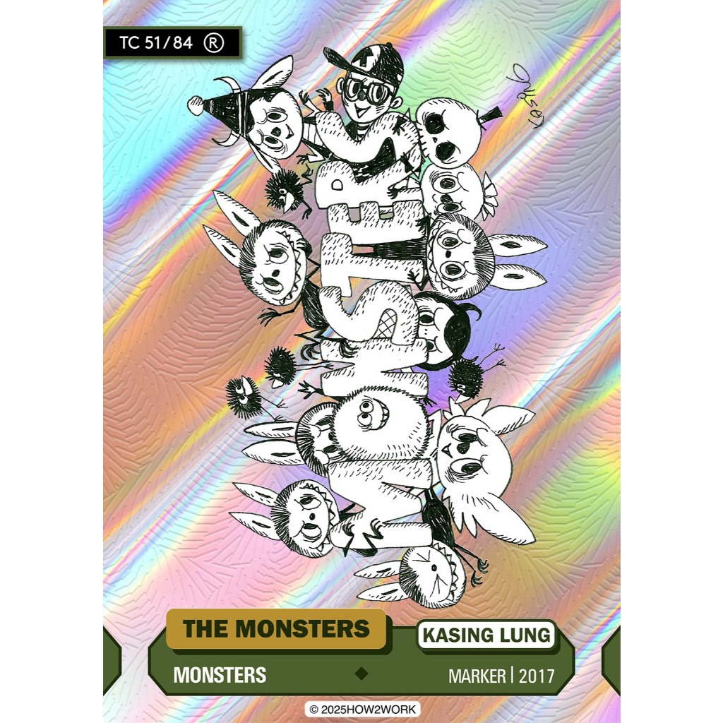 [แยกใบ][R] การ์ดลาบูบู้ Labubu V3 How2work Collectible Trading Card - The Monster Series 3 พร้อมส่งจ