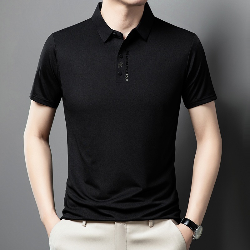 เสื้อโปโลผู้ชาย เสื้อโปโลแขนสั้น เสื้อโปโลผู้ชายใส่ที่งาน ระบายอากาศได้ดี ติดกระดุม เข้ารูป