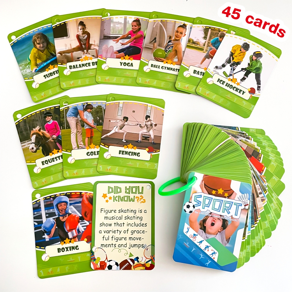 Sport Cognition Educational English Card for Kids Learning Sports Projects Sports Activities Parent-child Flashcards