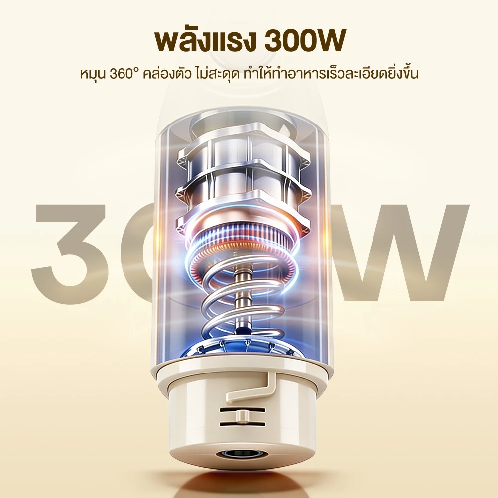 YOTEX เครื่องปั่นมือถือ Hand Blender 300W ครื่องครัวหลายฟังก์ชัน อาหารเด็ก การคั้นน้ำ ซอส ครื่องบดเนื้อ เครื่องตีไข่ไฟฟ้ thumbnail 8
