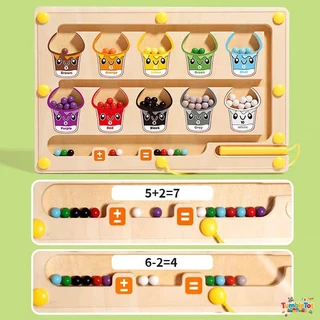 3in1 เกมกระดานเขาวงกตแม่เหล็ก+กระดานวาดภาพ ของเล่นสําหรับเด็ก เกมแยกสี จับคู่ตัวเลข