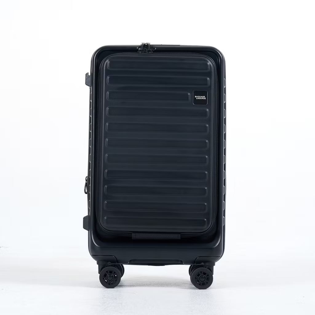 ส่งต่อ กระเป๋าเดินทาง รุ่น WANDER TRUNK  size 26 นิ้ว สีดำ ทรงถัง คล่องตัว แบรนด์ BAGGAGE LUGGAGE ปร