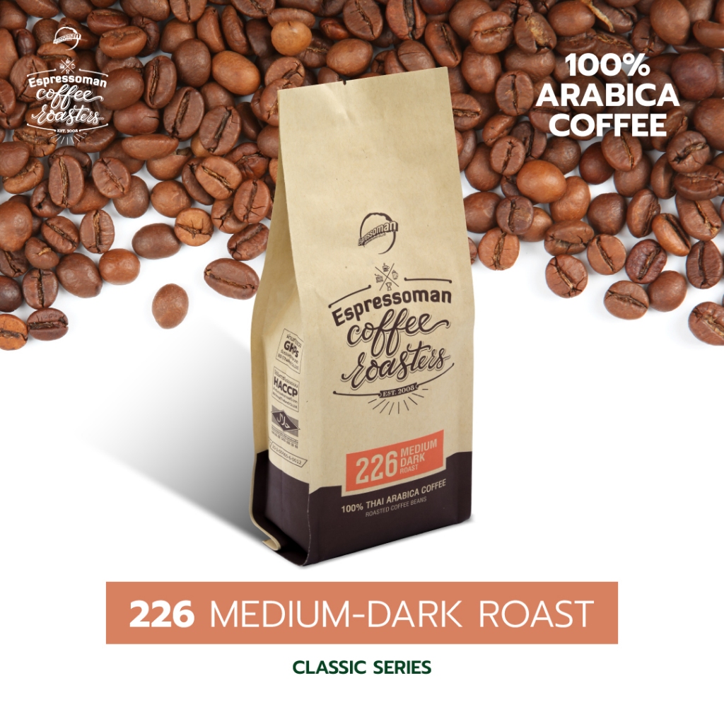 ซื้อแบบลัง คุ้มกว่า Espressoman เมล็ดกาแฟคั่ว Classic Series No.226, 228, 230 แบบลัง