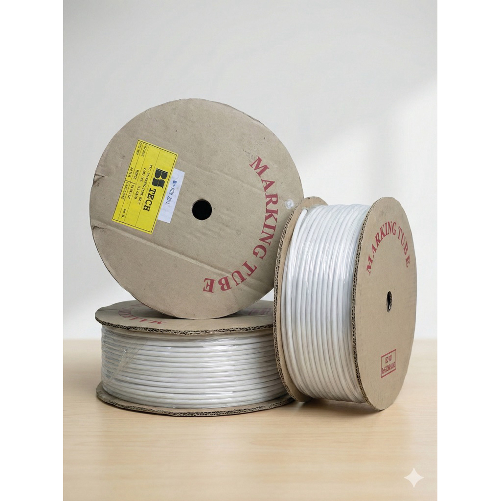 ปลอกสายไฟ PVC ยี่ห้อ BS TECH 4.0 mm ยาว 200 เมตร