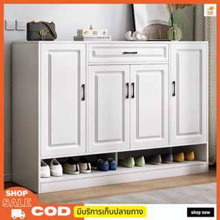 ตู้รองเท้า ชั้นวางรองเท้า สไตล์เรียบหรู ทันสมัย พร้อมบานประต…