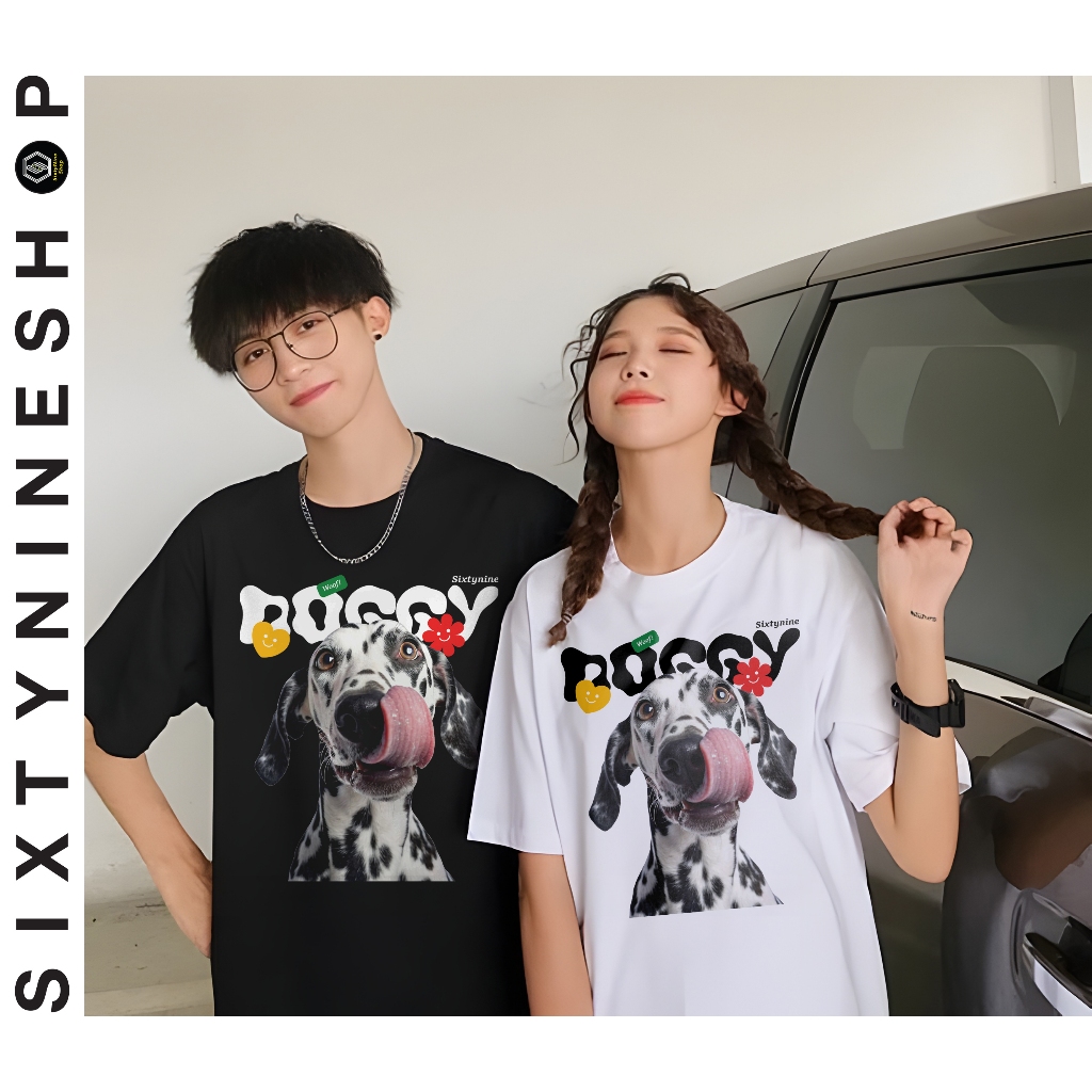 เสื้อยืดผ้าคอตตอน M-4XL พิมพ์ลาย " DOGGY " พร้อมส่ง