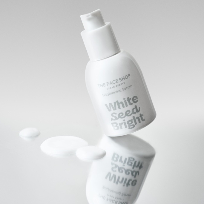 THE FACE SHOP WHITE SEED BRIGHTENING SERUM เซรั่มน้ำนม กู้หน้าหมอง ผิวออร่า หน้าไบรท์ ผิวใส ฉ่ำน้ำ