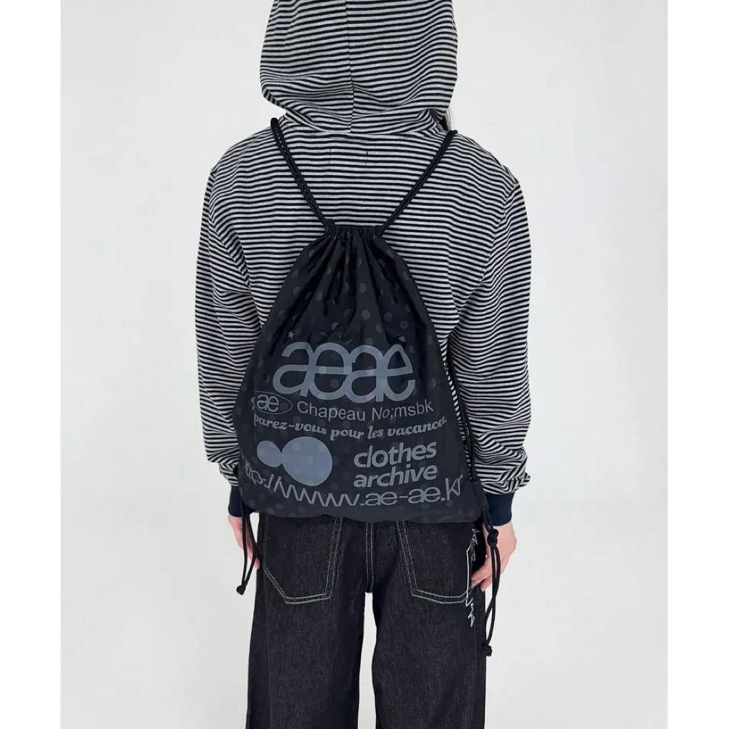 (pre-order) aeae – web logo gym sack รอบโปร ของแท้ ราคา ถูกที่สุด ดีลบีเคเค แกลเลอรีภาพที่ 3