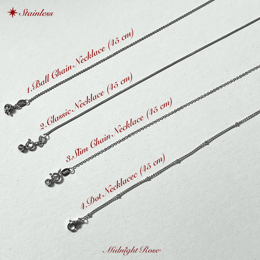 Midnight rose สร้อยคอสแตนเลสไม่ลอก ไม่ดำ stainless necklace