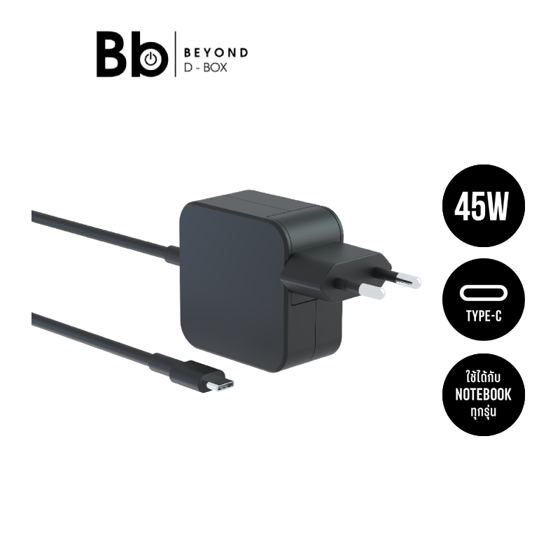 ที่ชาร์จโน๊ตบุ๊ค Innergie Notebook Adapter C4 Lite USB-C 45W (ING-ADP-45EWLNLA) by BB Beyond D-Box