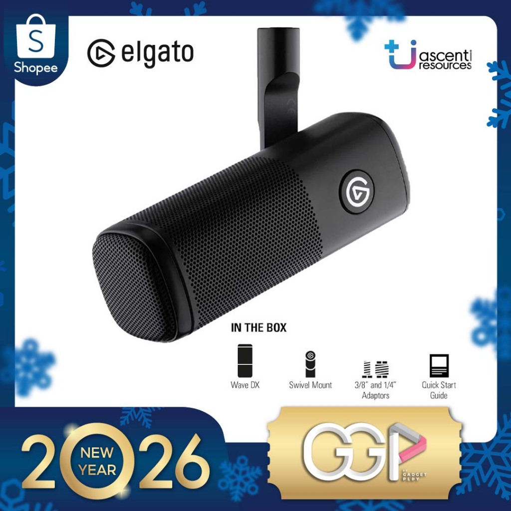 ELGATO WAVE DX Dynamic Microphone ไมโครโฟน XLR ระดับพรีเมี่ยม เสียงคมชัด พอดแคส อัดเสียง [กรุงเทพฯส่