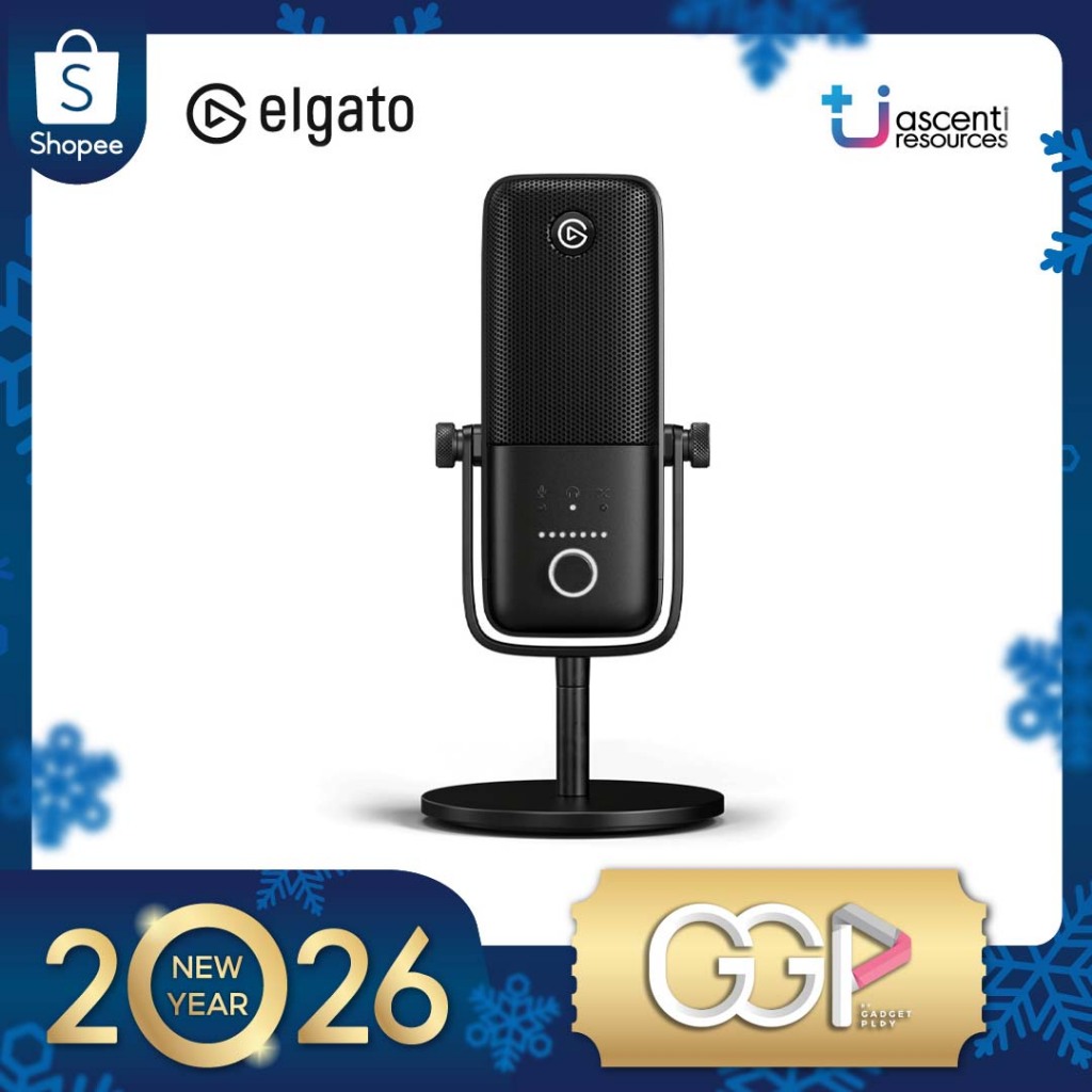 ELGATO WAVE 3 USB Condenser Recording,Podcasting ไมค์สตรีม ไมค์อัดเสียง มีซอฟแวร์ปรับผ่านคอมพิวเตอร์