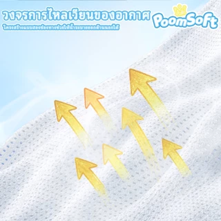 Poomsoft 50ชิ้น ผ้าอ้อมเด็ก นุ่ม บางเบา ทิ้งได้ง่าย ผ้าอ้อม กางเกง&เทป Baby Diaper Pants NB-4XL
