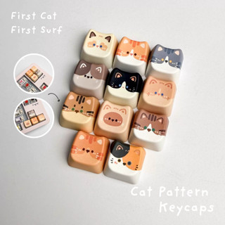 คีย์แคปแมวน่ารัก PBT 4 ชิ้น โปรไฟล์ MAO สำหรับคีย์บอร์ดกลไก …